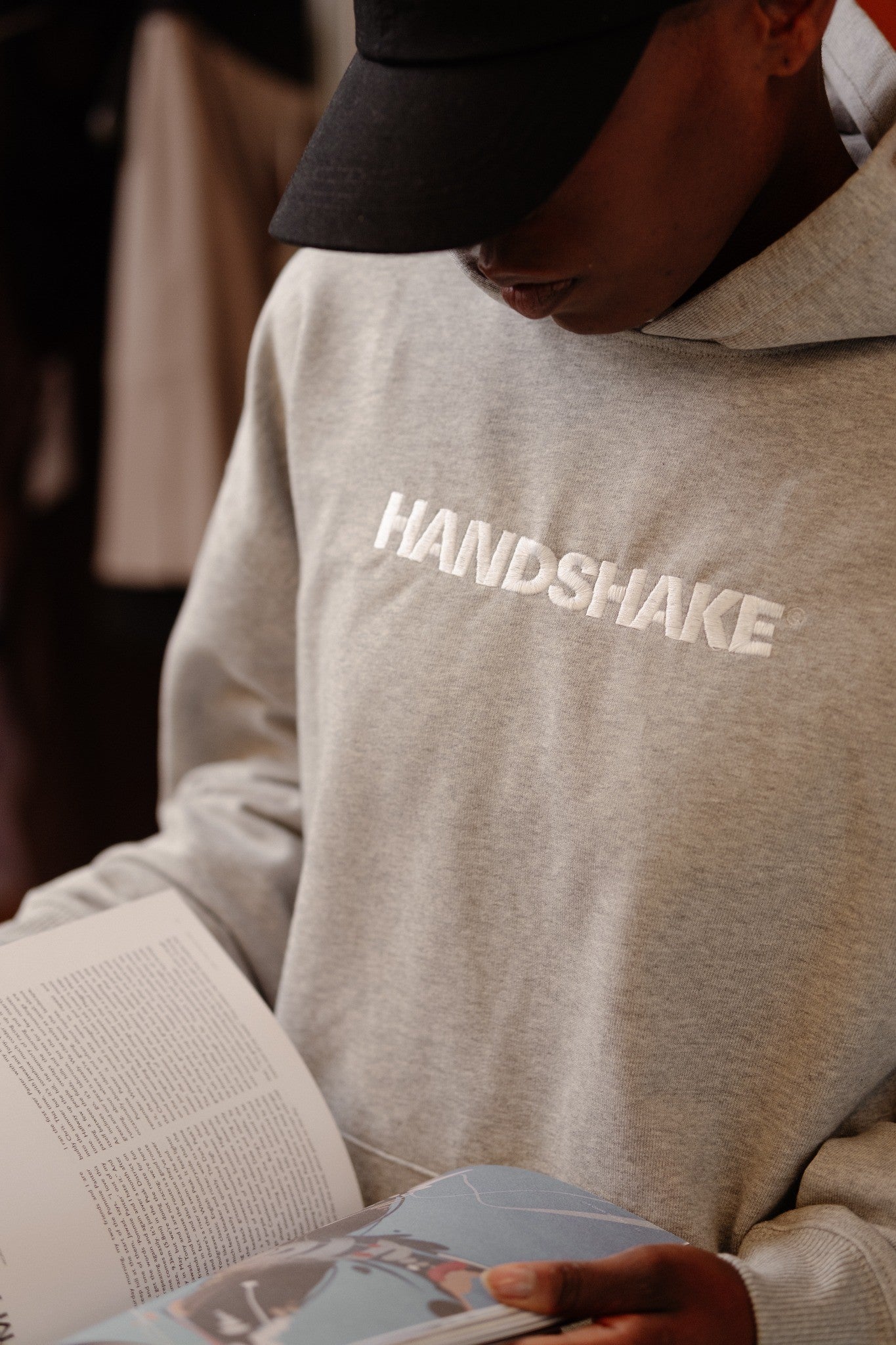 Handshake Hoodie Grey