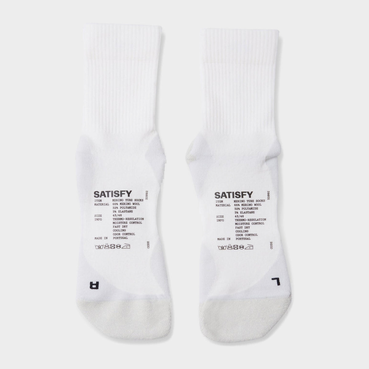 Merino Nylon Tube Socks — Off-White