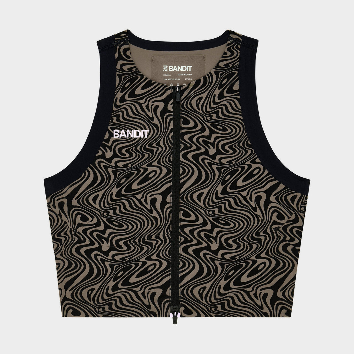 Adapto Distance Race Crop - Melted Marble Cocoa / Black