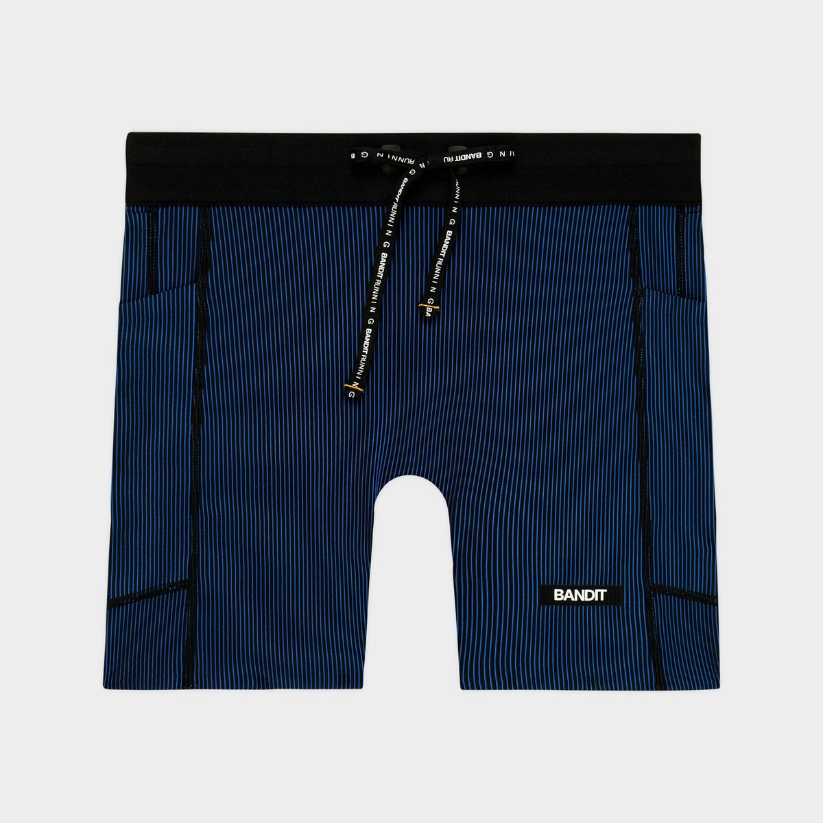 Striped Cadence 5" Compression Bottom - Black / Bauhaus Blue