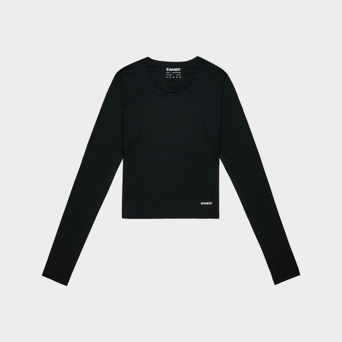 Women's Geomesh Long Sleeve Performance Tee - Black